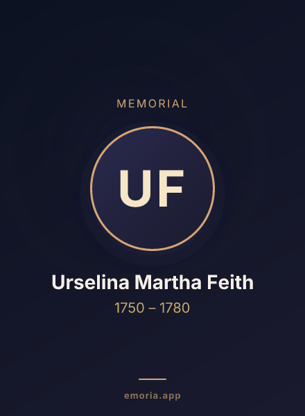 Memorial portrait of Urselina Martha Feith