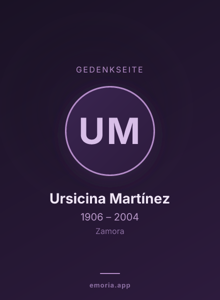 Gedenkportrait von Ursicina Martínez