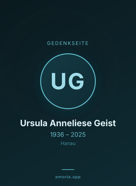 Gedenkportrait von Ursula Anneliese Geist