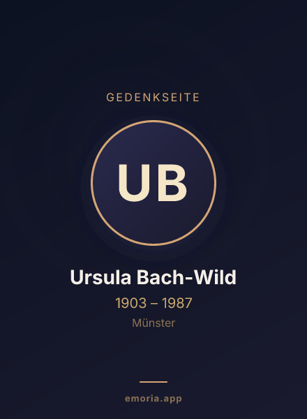 Gedenkportrait von Ursula Bach-Wild
