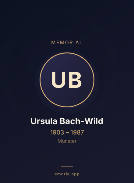 Memorial portrait of Ursula Bach-Wild