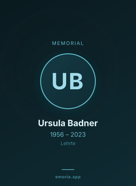 Memorial portrait of Ursula Badner