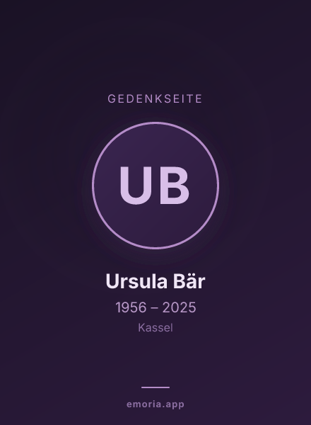 Gedenkportrait von Ursula Bär