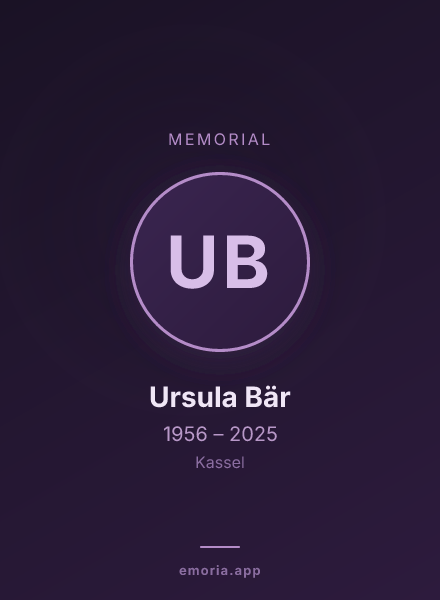Memorial portrait of Ursula Bär