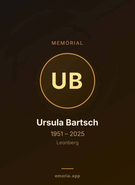 Memorial portrait of Ursula Bartsch