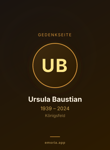 Gedenkportrait von Ursula Baustian