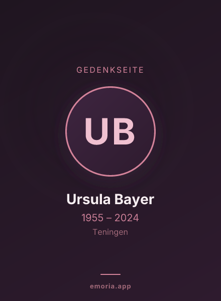 Gedenkportrait von Ursula Bayer