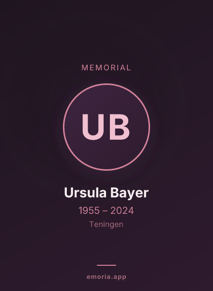 Memorial portrait of Ursula Bayer