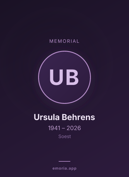 Memorial portrait of Ursula Behrens