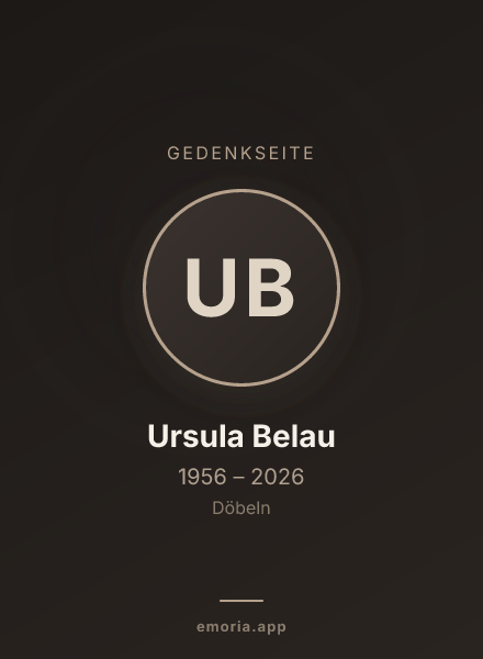 Gedenkportrait von Ursula Belau