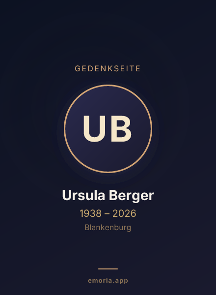 Gedenkportrait von Ursula Berger