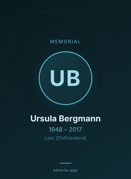 Memorial portrait of Ursula Bergmann