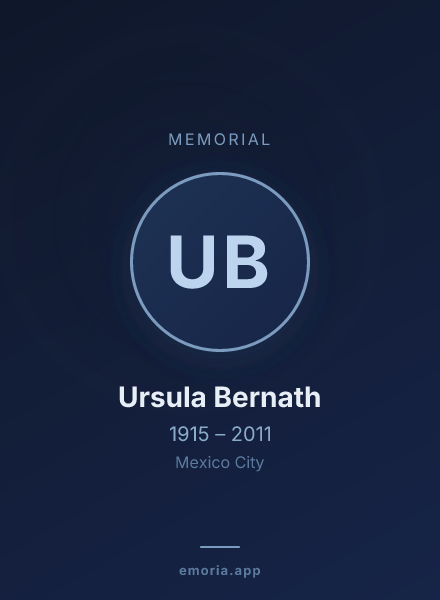 Memorial portrait of Ursula Bernath