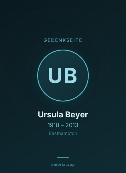 Gedenkportrait von Ursula Beyer