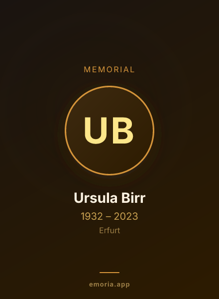 Memorial portrait of Ursula Birr