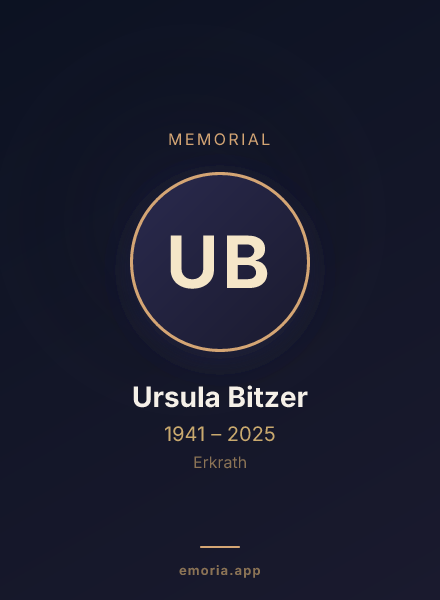 Memorial portrait of Ursula Bitzer