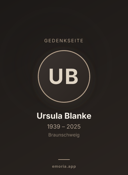 Gedenkportrait von Ursula Blanke