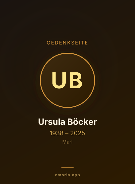 Gedenkportrait von Ursula Böcker