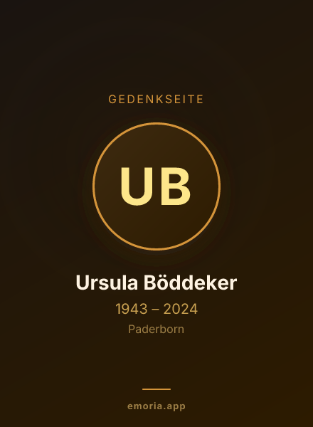 Gedenkportrait von Ursula Böddeker