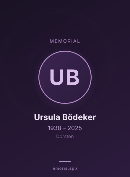 Memorial portrait of Ursula Bödeker