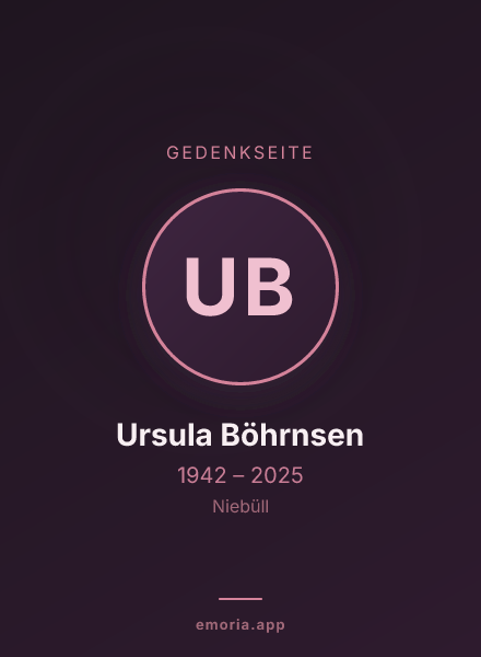 Gedenkportrait von Ursula Böhrnsen