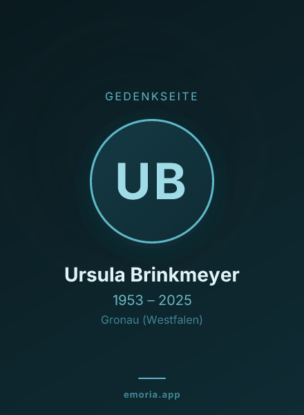 Gedenkportrait von Ursula Brinkmeyer