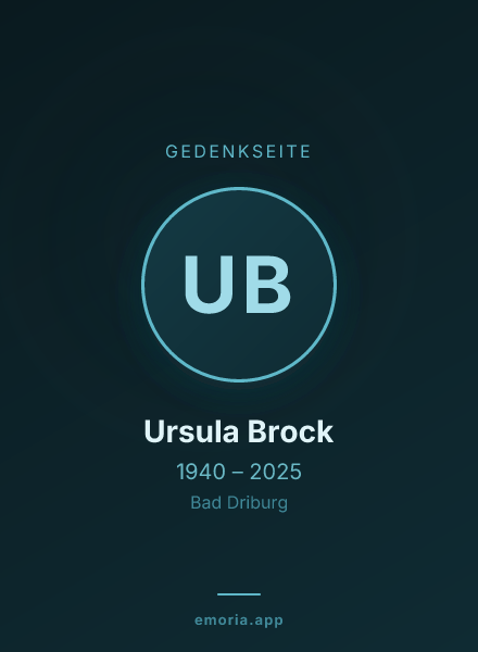 Gedenkportrait von Ursula Brock