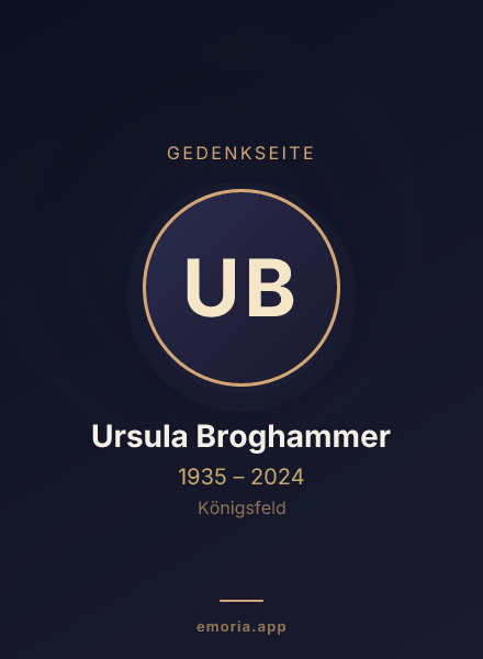 Gedenkportrait von Ursula Broghammer