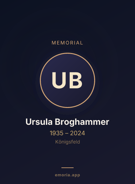 Memorial portrait of Ursula Broghammer