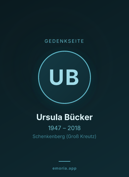 Gedenkportrait von Ursula Bücker