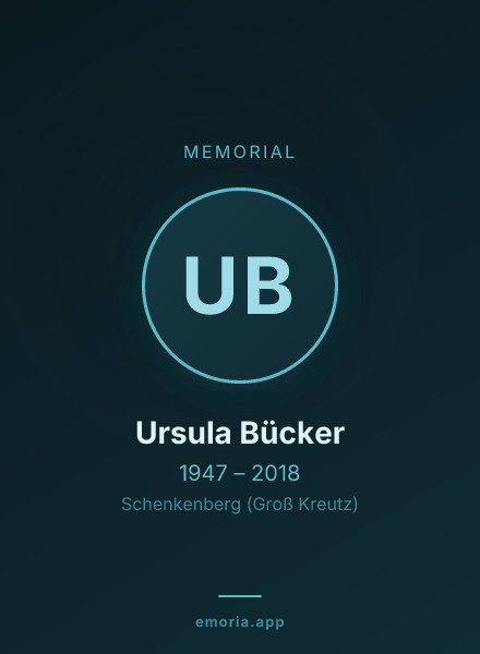 Memorial portrait of Ursula Bücker