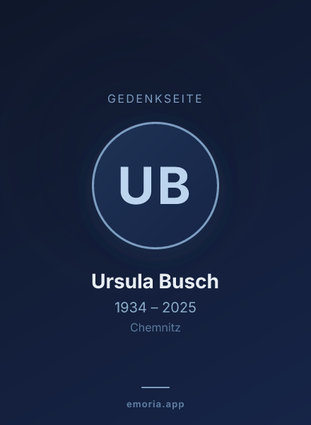 Gedenkportrait von Ursula Busch