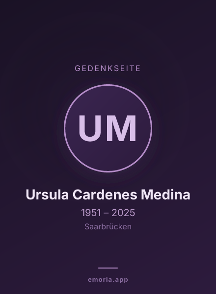 Gedenkportrait von Ursula Cardenes Medina
