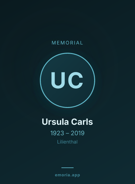 Memorial portrait of Ursula Carls
