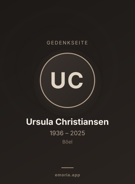 Gedenkportrait von Ursula Christiansen