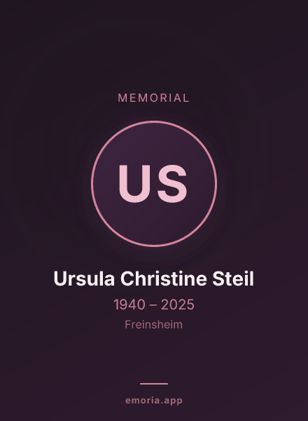 Memorial portrait of Ursula Christine Steil