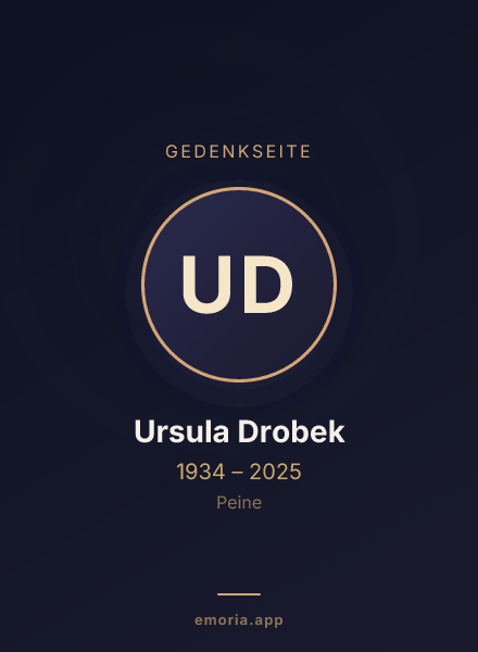 Gedenkportrait von Ursula Drobek