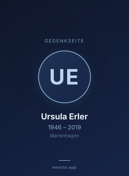 Gedenkportrait von Ursula Erler
