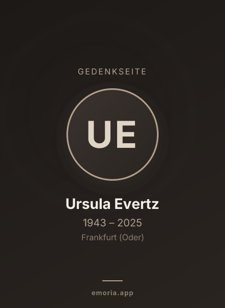 Gedenkportrait von Ursula Evertz