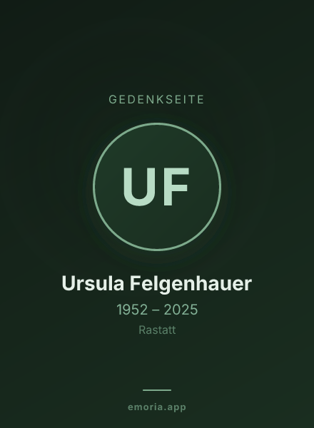 Gedenkportrait von Ursula Felgenhauer