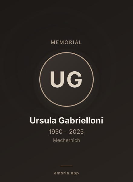 Memorial portrait of Ursula Gabrielloni