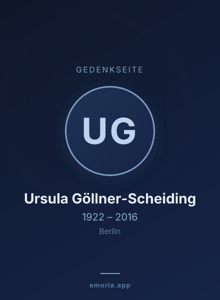 Gedenkportrait von Ursula Göllner-Scheiding