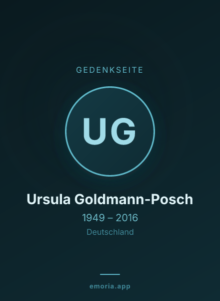 Gedenkportrait von Ursula Goldmann-Posch