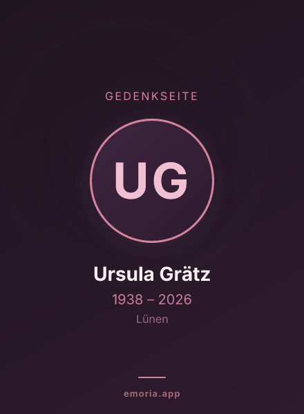 Gedenkportrait von Ursula Grätz