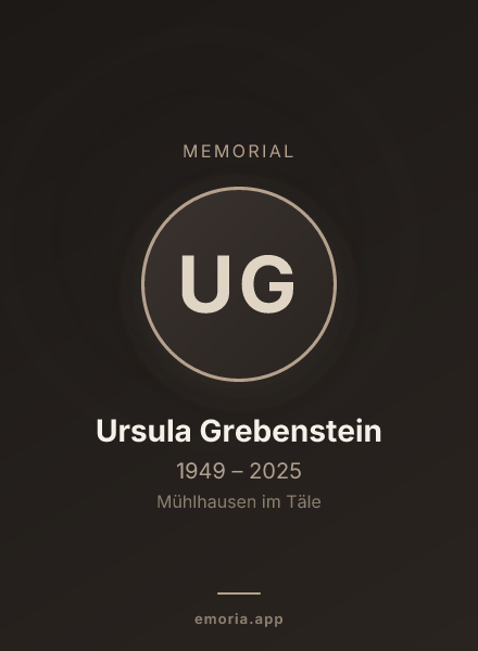 Memorial portrait of Ursula Grebenstein