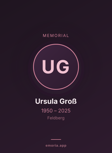Memorial portrait of Ursula Groß