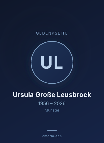 Gedenkportrait von Ursula Große Leusbrock