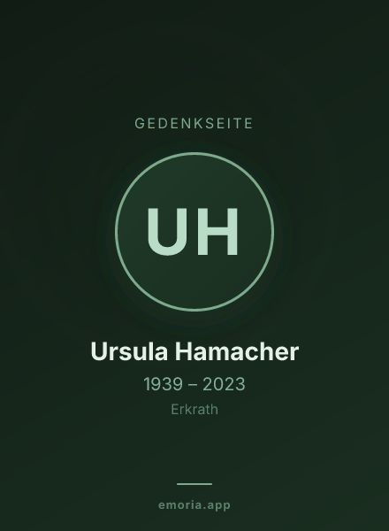 Gedenkportrait von Ursula Hamacher