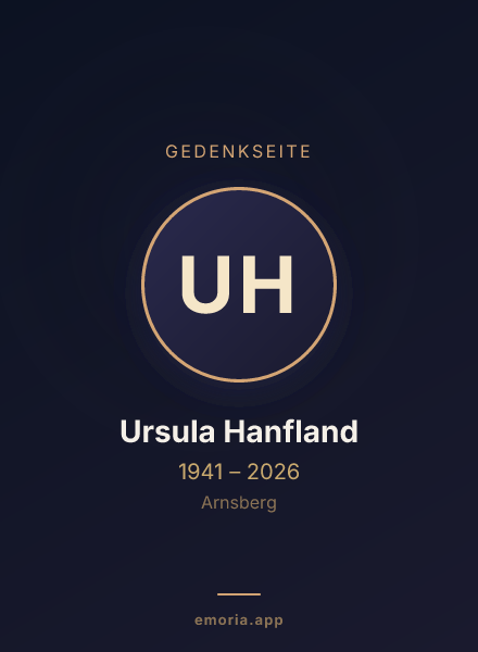Gedenkportrait von Ursula Hanfland