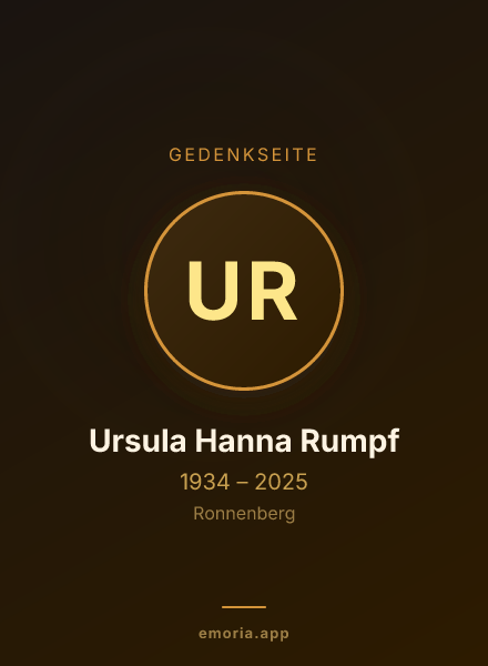 Gedenkportrait von Ursula Hanna Rumpf